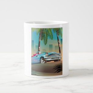 Caneca De Café Grande Carro Clássico Retro