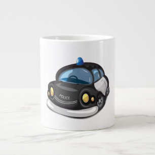 Caneca De Café Grande Carro de Polícia Antigo