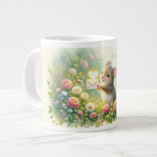 Caneca De Café Grande Carta de Amor do Rato da Cabana Prado