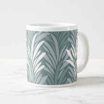 Cartão de Arte de Folhas de Agave Verde Teal