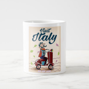 Caneca De Café Grande Cartão de posto Vintage Itália viagem.