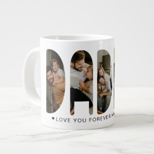 Caneca De Café Grande Cartas de Foto PAI