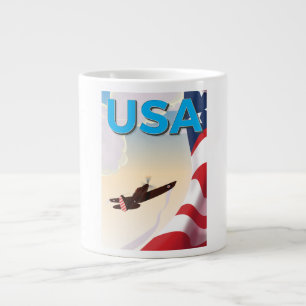 Caneca De Café Grande Cartaz antigo da Segunda Guerra Mundial dos EUA