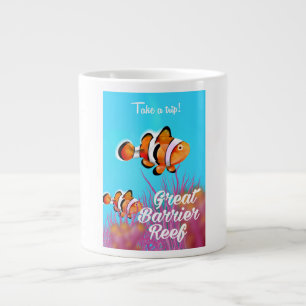 Caneca De Café Grande Cartaz de desenho animado do peixe palhaço da Gran