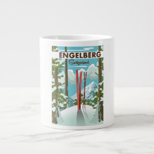 Caneca De Café Grande Cartaz de esqui Engelberg Suíça
