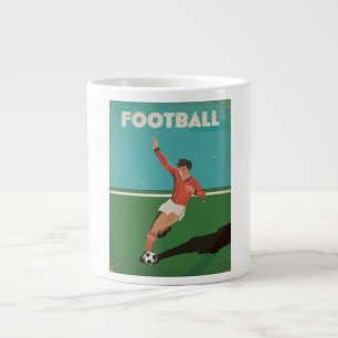 Caneca De Café Grande Cartaz de Futebol Antigo