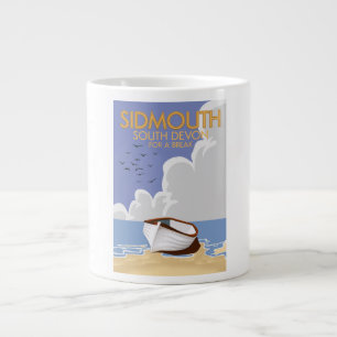 Caneca De Café Grande Cartaz de viagem antigo de Sidmouth South Devon.