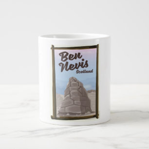 Caneca De Café Grande Cartaz de viagem Ben Nevis Escócia