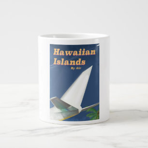 Caneca De Café Grande cartaz de viagem comercial das Ilhas Havaianas