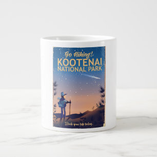 Caneca De Café Grande cartaz de viagem de caminhada do parque nacional K