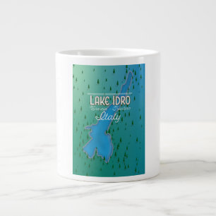 Caneca De Café Grande Cartaz de viagem do Lago Idro Itália