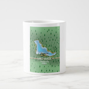 Caneca De Café Grande Cartaz de viagem do Lago Varese, Lombardia, Itália