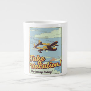 Caneca De Café Grande Cartaz de viagem estilo vintage do Monte Rushmore.