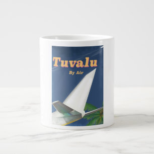 Caneca De Café Grande Cartaz de viagem estilo vintage Tuvalu