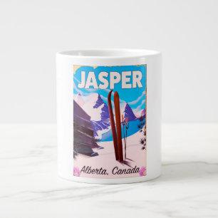 Caneca De Café Grande Cartaz de viagem Jasper Alberta Canadá
