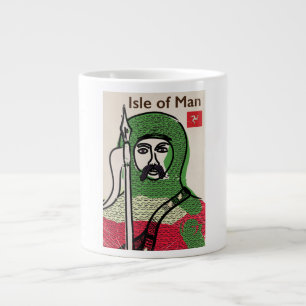 Caneca De Café Grande Cartaz de viagem vintage da Ilha de Man
