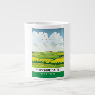 Caneca De Café Grande Cartaz de viagem Yorkshire Dales.