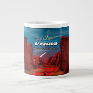 Caneca De Café Grande Cartaz Vintage Visite Marte