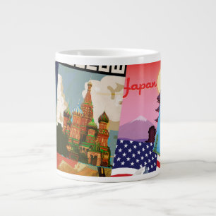 Caneca De Café Grande Cartazes de Viagem Antigos