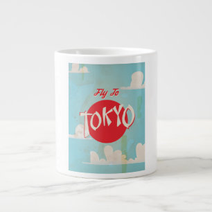 Caneca De Café Grande Cartazes de Viagem do Tóquio Antigo, Japão