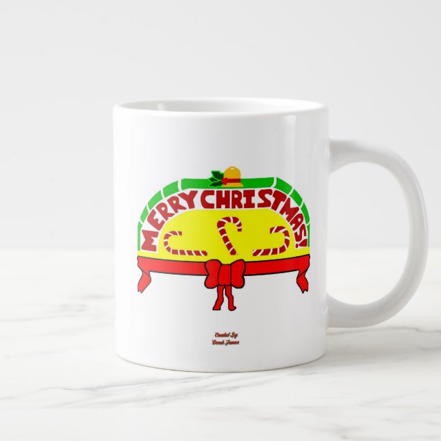 Caneca De Café Grande Cartões de natal Jumbo Mug (Direita)