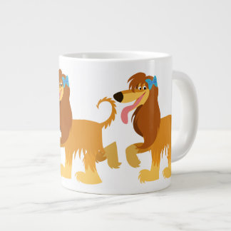 Caneca De Café Grande Cartoon Afegão Hound Jumbo Mug