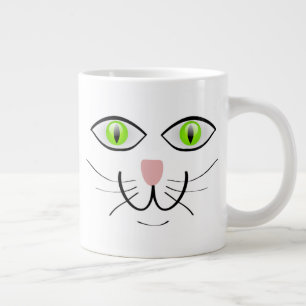 Caneca De Café Grande Cartoon de Gato Cara Engraçada-29034