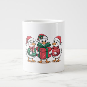 Caneca De Café Grande Cartoon de Patos de Natal Bonitos Art-68105