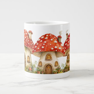 Caneca De Café Grande Casa de Cogumelo Mágico