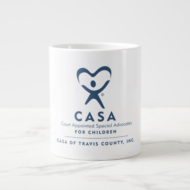 Caneca De Café Grande CASA de Travis County Coffee Mug (Frente)