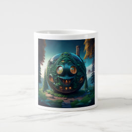 Caneca De Café Grande Casa Emoji Feliz