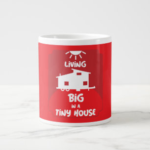Caneca De Café Grande Casa Pequena Vivendo - Casas Pequenas