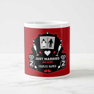 Caneca De Café Grande Casados novamente, engraçado   