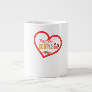 Caneca De Café Grande Casal perfeito - Presente romântico para ele e par