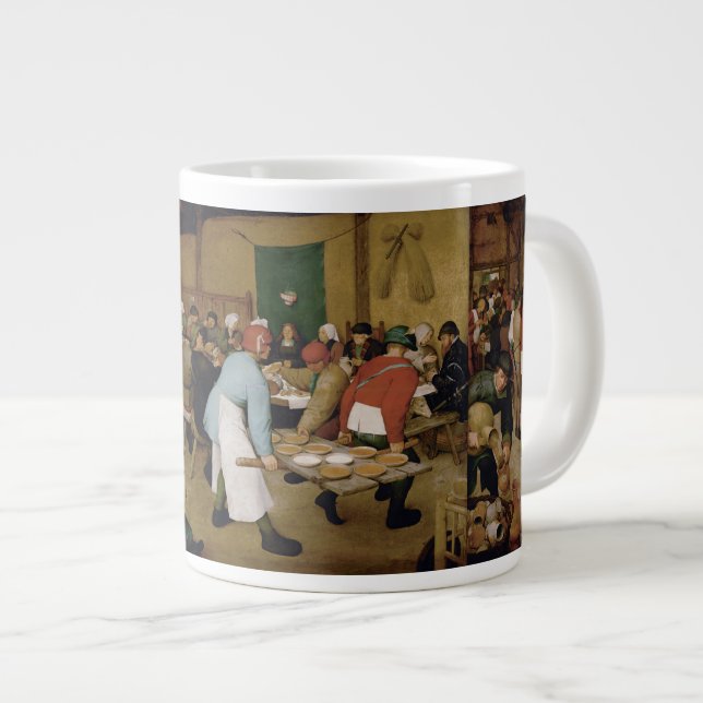 Caneca De Café Grande Casamento camponês de Pieter Bruegel, o Velho (Frente Esquerda)