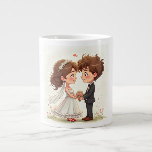 Caneca De Café Grande Casamento com Mugs do Aniversário