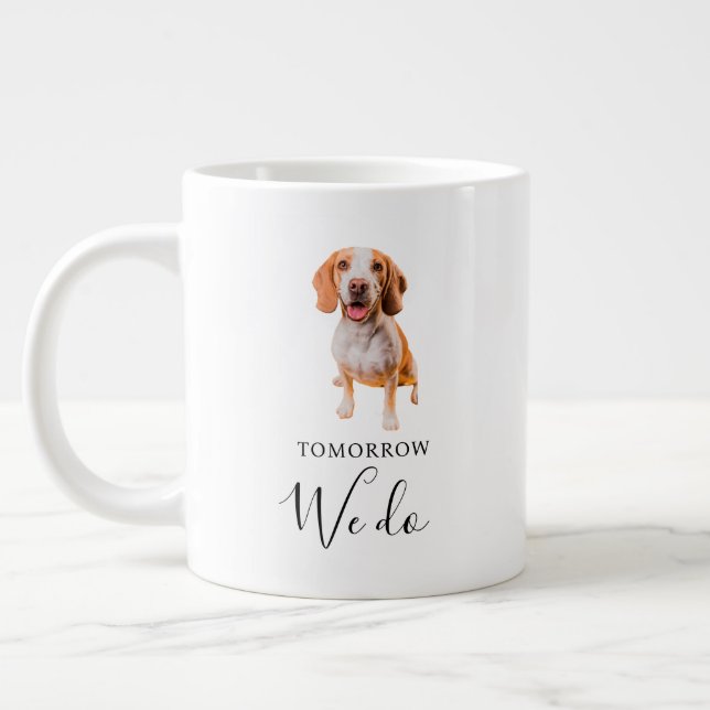 Caneca De Café Grande Casamento de Cachorro  (Esquerda)