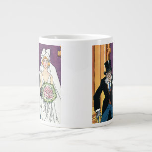 Caneca De Café Grande Casamento Engraçado Vintage, Romance de Maio a Dez