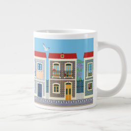 Caneca De Café Grande Casas bonitas em português com azulejos ou azulejo