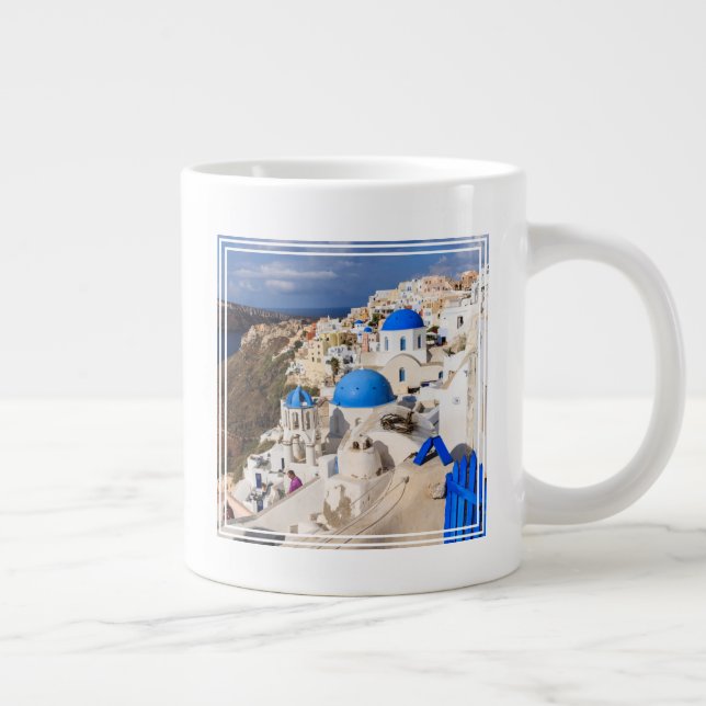 Caneca De Café Grande Casas Gregas Tradicionais (Direita)
