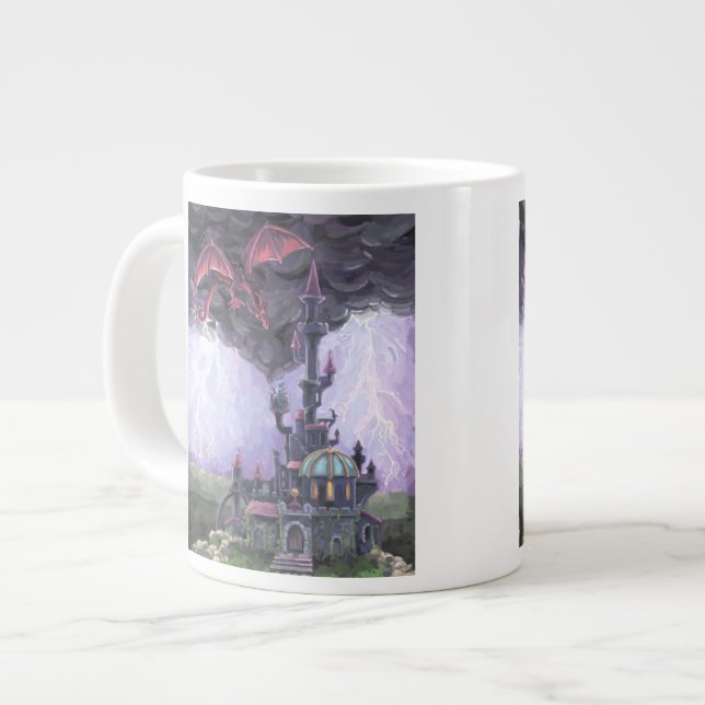 Caneca De Café Grande Castelo do Dragão (Frente Esquerda)
