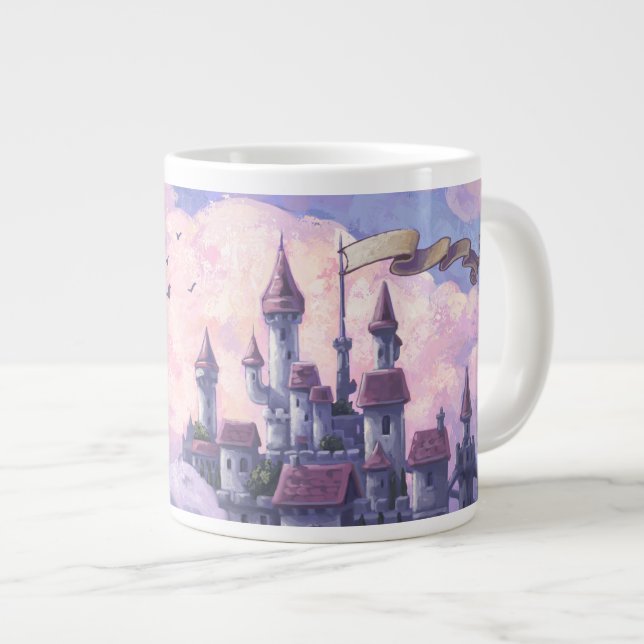Caneca De Café Grande Castelo do Unicórnio (Frente Esquerda)