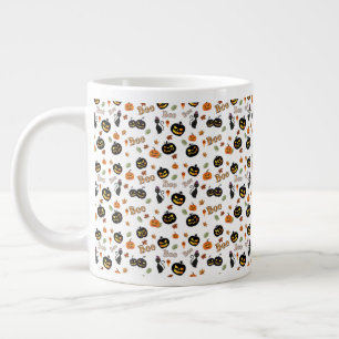 Caneca De Café Grande Cat Boo Halloween