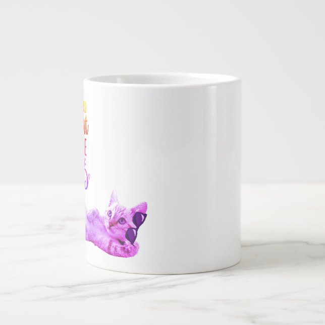 Caneca De Café Grande Cat/coffee Specialty Mug (Frente)