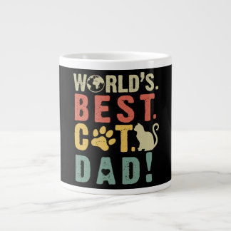 Caneca De Café Grande Cat Lovers | Melhor Pai de Gato do Mundo