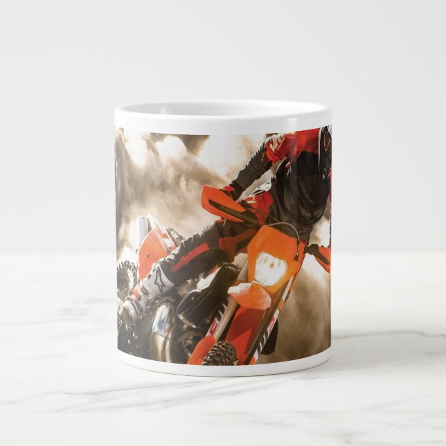 Caneca De Café Grande Cavaleiro Motocross (Frente)