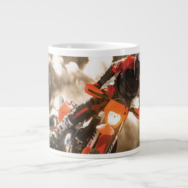Caneca De Café Grande Cavaleiro Motocross (Frente)