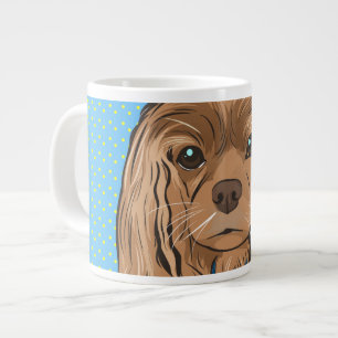 Caneca De Café Grande Cavaleiro Rei Charles Pop Art Mug