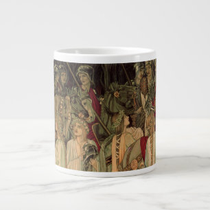 Caneca De Café Grande Cavaleiros medievais da Mesa redonda