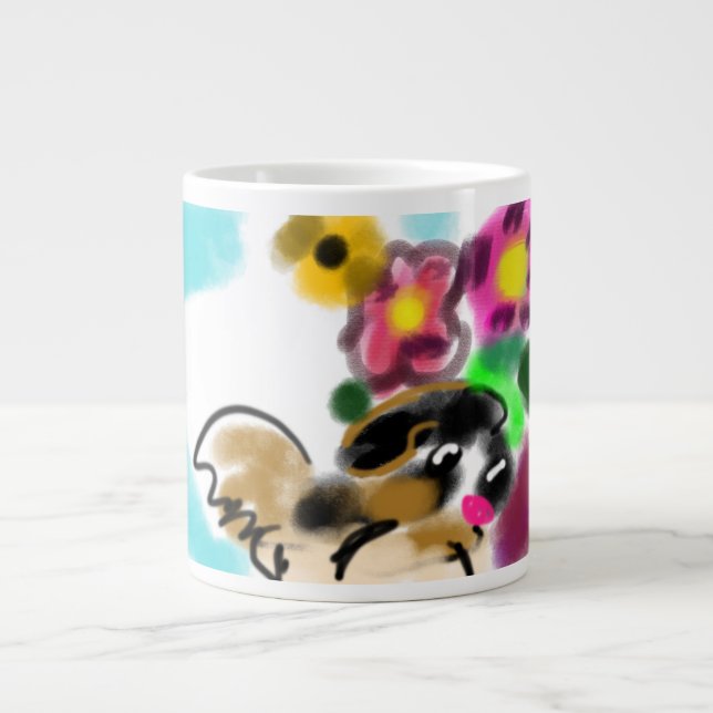 Caneca De Café Grande Cavalier king charles spaniel  (Frente)